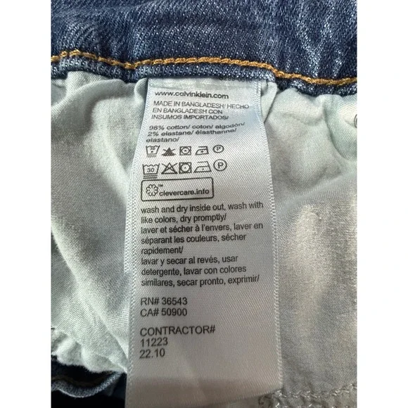 Calvin Klein Mens Straight Denim Shorts Blue Medium Wash W36 40719LU - Picture 10 of 12